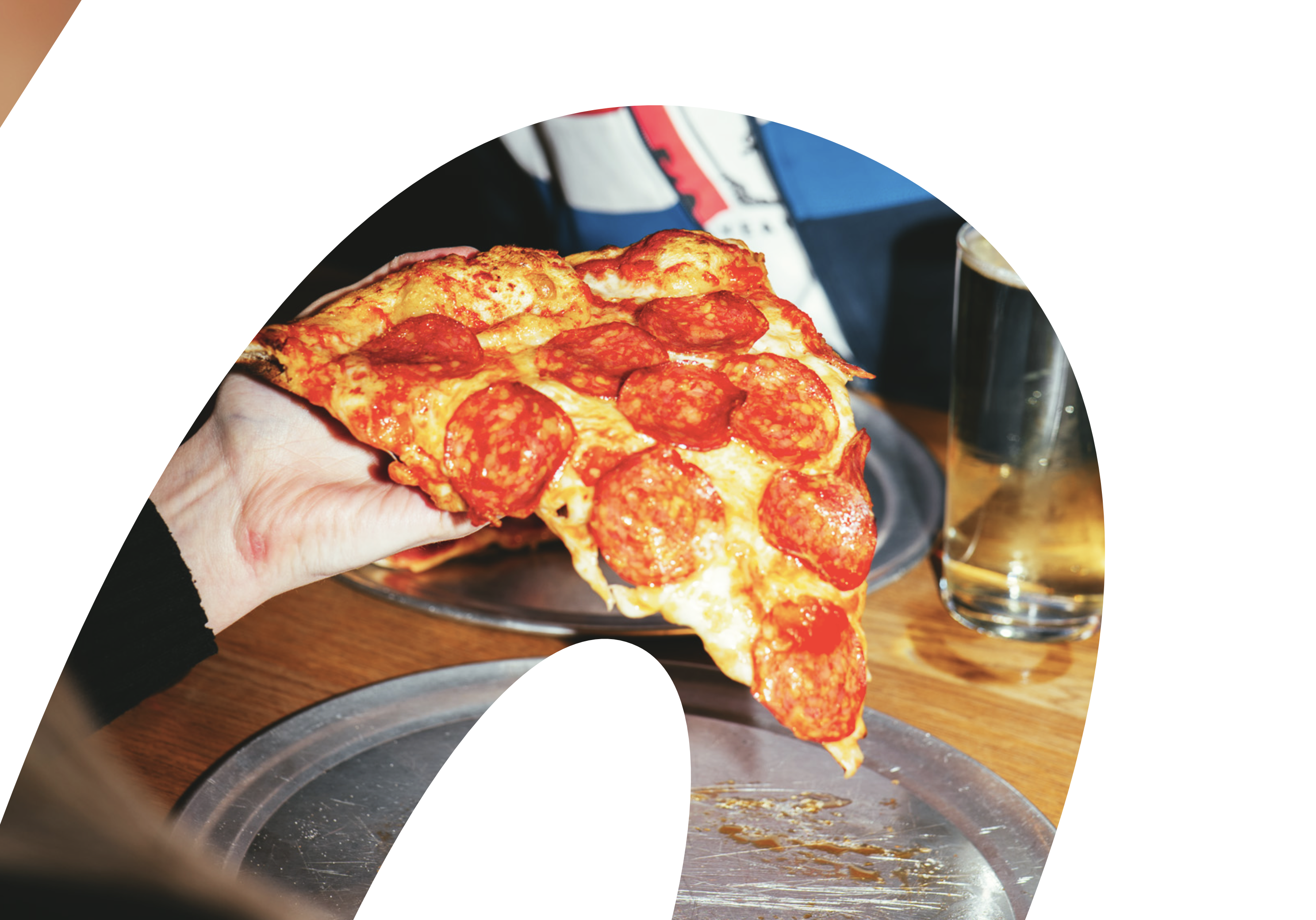 A slice of Peppe pizza at Trickle